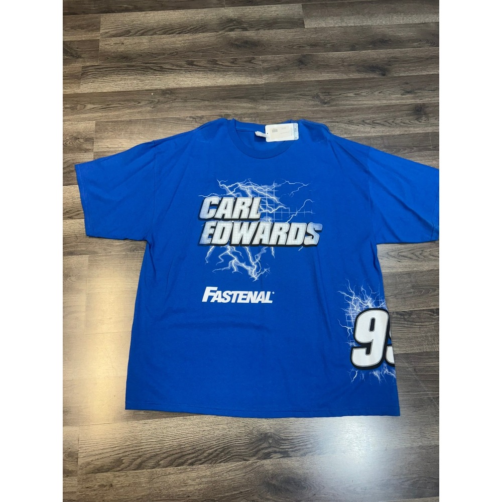 NASCAR Carl Edwards 99 Fastenal Racing T-Shirt Royal Blue Graphic Tee XXL